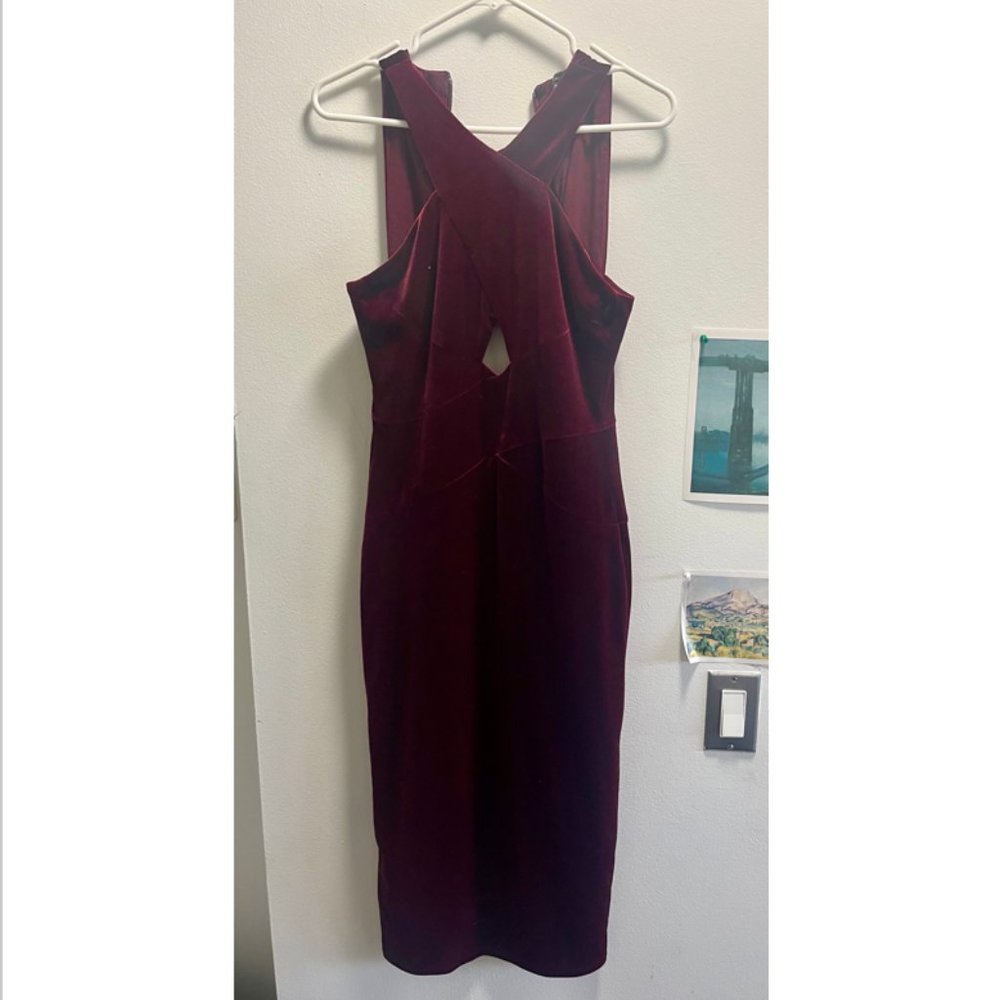 BCBGMaxAzria Red Velvet Dress
